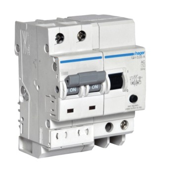 Hager AEC206Y 6A 100mA Double Pole RCBO