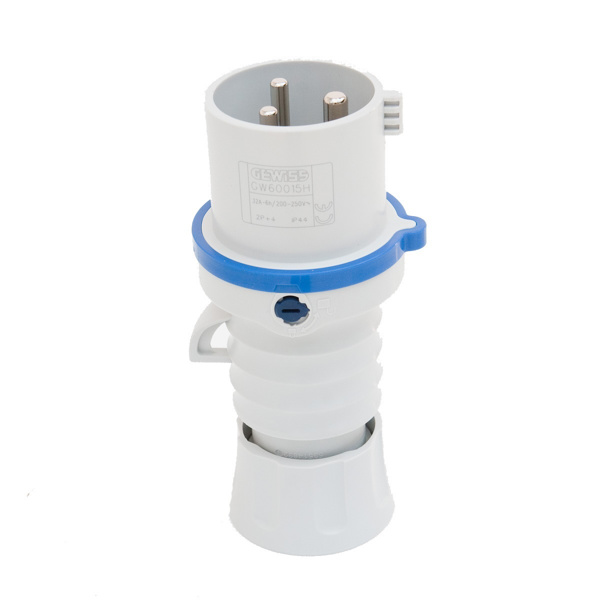 Gewiss GW60015H 32A 3 Pin 240V Straight Plug