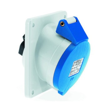 Neptune - Bals 1217 16A Angled 3 Pin IP 44 Panel Mounting Socket Outlet