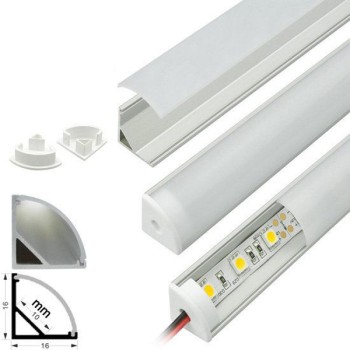 Strip Light Aluminium Profile 16 mm x 16 mm (For LED Strip Lights)