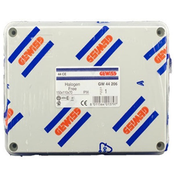Gewiss GW44206 Junction Box with Smooth Walls IP-55
