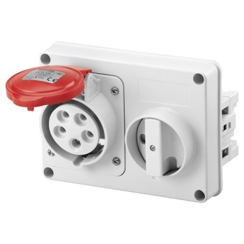 Gewiss GW66120 32A 415V 5 Pin Interlock Socket IP 44