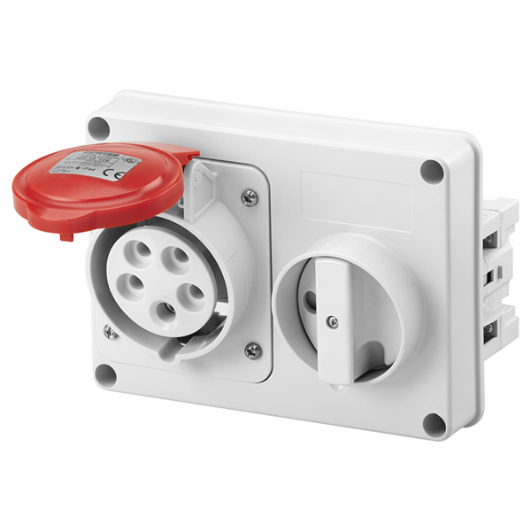 Gewiss GW66120 32A 415V 5 Pin Interlock Socket IP 44