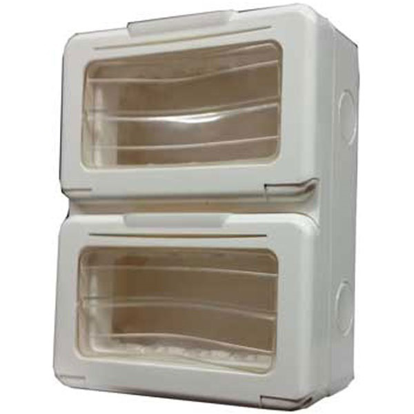 C&S 4x2 Module Combi Waterproof Switch Box
