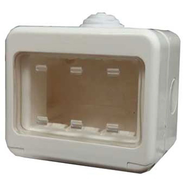 Gewiss GW27043 3 Module Combi Waterproof Switch Box