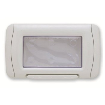 Gewiss GW22461 4 module IP-55 White Waterproof Switch Plate