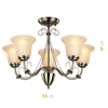 Usha Tisva Leander Fusion CP5010 5 Lamps Chandelier