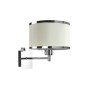 Philips Striker 581876 E-27 (Bulb Base) Chrome With Fabric White Shade Wall Lights