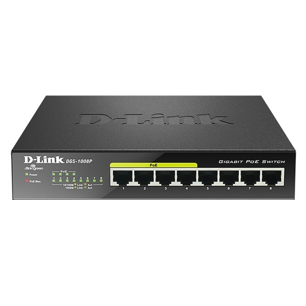 D-Link DGS-1008P Un-Managed PoE Switch