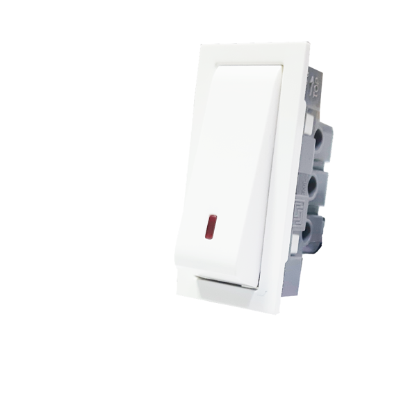 Legrand Britzy 673413 16A 1 Way White Switch With Indicator