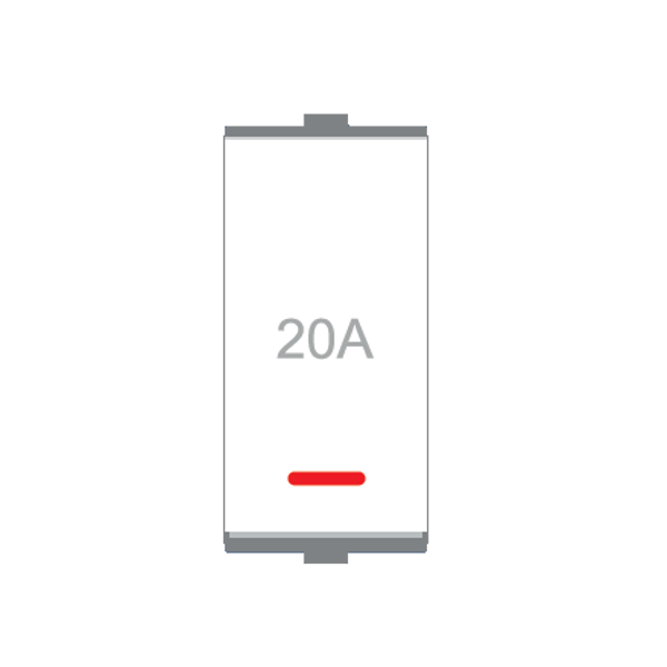 Micron Artize 20A 1 Way White LED Switch