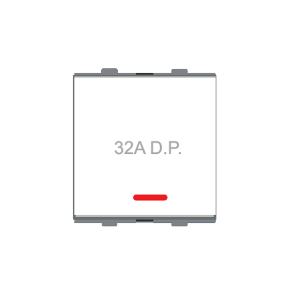 Micron Artize 32A DP White LED Switch