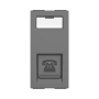GM AA1043 Electric Grey RJ11 Socket With Shutter And Name Plate
