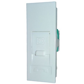 Honeywell MK Wraparound W26490 White RJ11 Socket