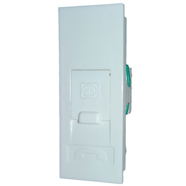 Honeywell MK Wraparound W26490 White RJ11 Socket