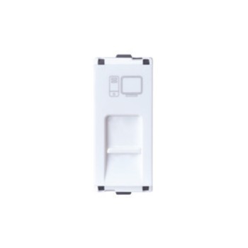 Lauritz Knudsen Englaze CB92301TW45 RJ45 Cat 6A Shuttered 1M Snow White Socket