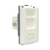 Lauritz Knudsen Englaze CB92301TW45 RJ45 Cat 6A Shuttered 1M Snow White Socket
