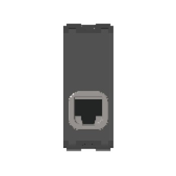 Norisys TG9 T9802.02 Cat 6e UTP Shuttered Quartz Grey RJ45 Socket