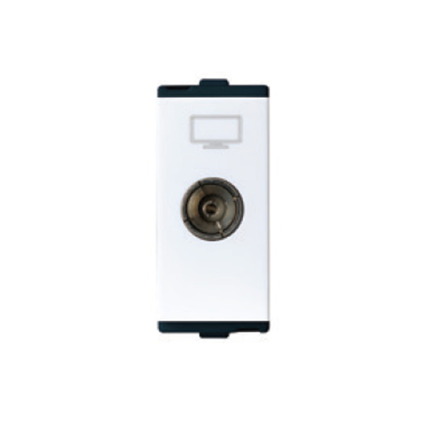 Lauritz Knudsen Englaze CB92101TW00 TV Socket 1M Snow White Socket