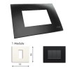 GM Casablanca PLSB01001 1M Soft Black Currant Cover Plate With Frame