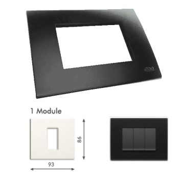 GM Casablanca PLSB01001 1M Soft Black Currant Cover Plate With Frame