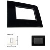 GM Casaviva PXSF01001 1M Glossy Black Cover Plate With Frame