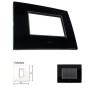 GM Casaviva PXSF01001 1M Glossy Black Cover Plate With Frame