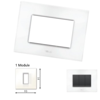 GM Casaviva PXSF01001 1M Glossy White Cover Plate With Frame