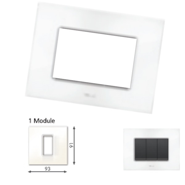 GM Casaviva PXSF01001 1M Glossy White Cover Plate With Frame