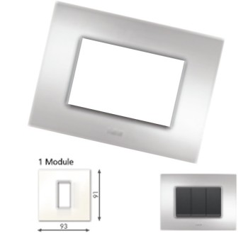 GM Casaviva PYSF01001 1M Metalik Brazil Silver Cover Plate With Frame
