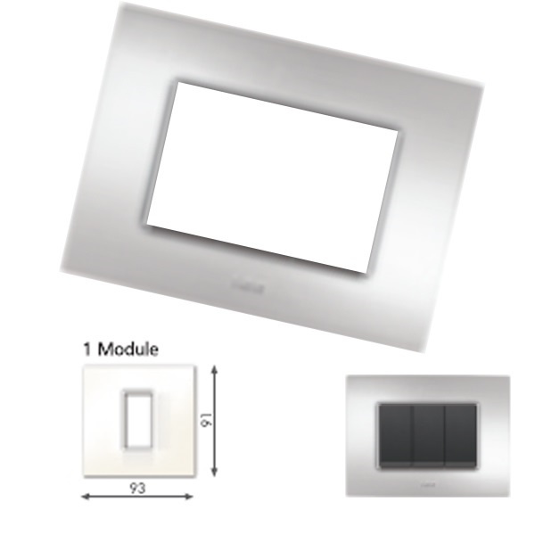 GM Casaviva PYSF01001 1M Metalik Brazil Silver Cover Plate With Frame