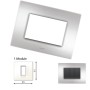 GM Casaviva PYSF01001 1M Metalik Brazil Silver Cover Plate With Frame