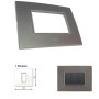 GM Casaviva PYSF01001 1M Metalik Graphite Magnesia Cover Plate With Frame