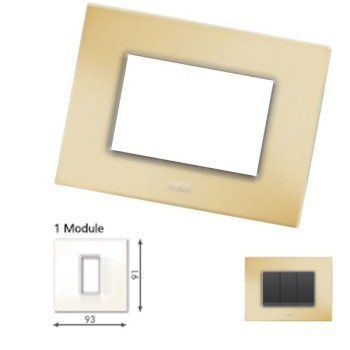 GM Casaviva PYSF01001 1M Metalik Hawana Gold Cover Plate With Frame