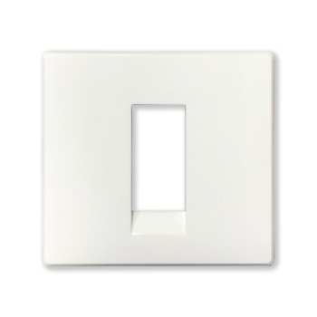 Lauritz Knudsen Englaze CB92101FW00 1 Module Snow White Cover Plate With Frame