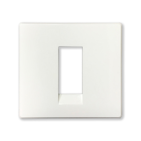 Lauritz Knudsen Englaze CB92101FW00 1 Module Snow White Cover Plate With Frame