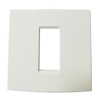 Norisys Cube C5401.01 1 Module Vector Frost White Cover Plate With Frame