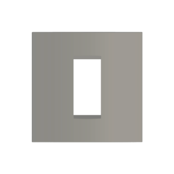 Norisys Cube C5401.02 1 Module Vector Quartz Gray Cover Plate With Frame