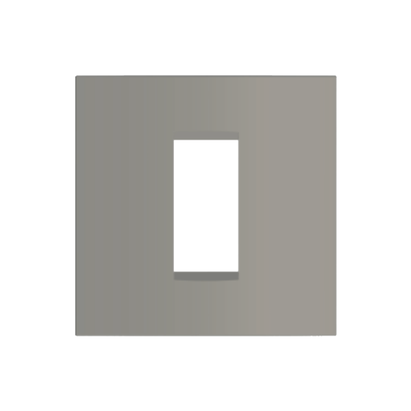 Norisys Cube C5401.02 1 Module Vector Quartz Gray Cover Plate With Frame