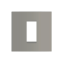Norisys Cube C5401.02 1 Module Vector Quartz Gray Cover Plate With Frame