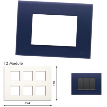 GM Casablanca PLSB12007 12M Soft London Blue Cover Plate With Frame