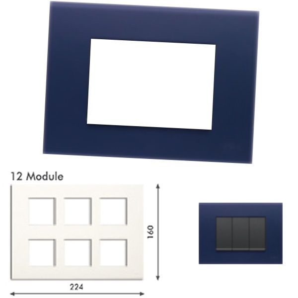 GM Casablanca PLSB12007 12M Soft London Blue Cover Plate With Frame