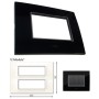 GM Casaviva PXSF12007 12M Glossy Black Cover Plate With Frame