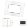 GM Casaviva PXSF12015 12M (3+3+3+3) Glossy White Cover Plate With Frame