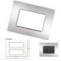 GM Casaviva PYSF12007 12M (6+6) Metalik Brazil Silver Cover Plate With Frame