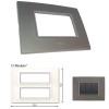GM Casaviva PYSF12007 12M (6+6) Metalik Graphite Magnesia Cover Plate With Frame