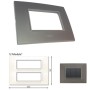 GM Casaviva PYSF12007 12M (6+6) Metalik Graphite Magnesia Cover Plate With Frame