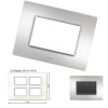 GM Casaviva PYSF12015 12M (3+3+3+3) Metalik Brazil Silver Cover Plate With Frame