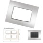 GM Casaviva PYSF12015 12M (3+3+3+3) Metalik Brazil Silver Cover Plate With Frame