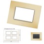 GM Casaviva PYSF12015 12M (3+3+3+3) Metalik Hawana Gold Cover Plate With Frame